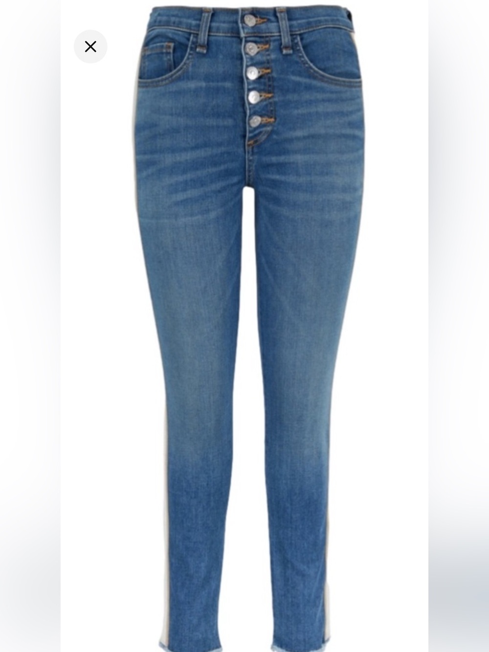 Veronica Beard High-Rise Button-Fly Skinny Jeans - Blue size 27
